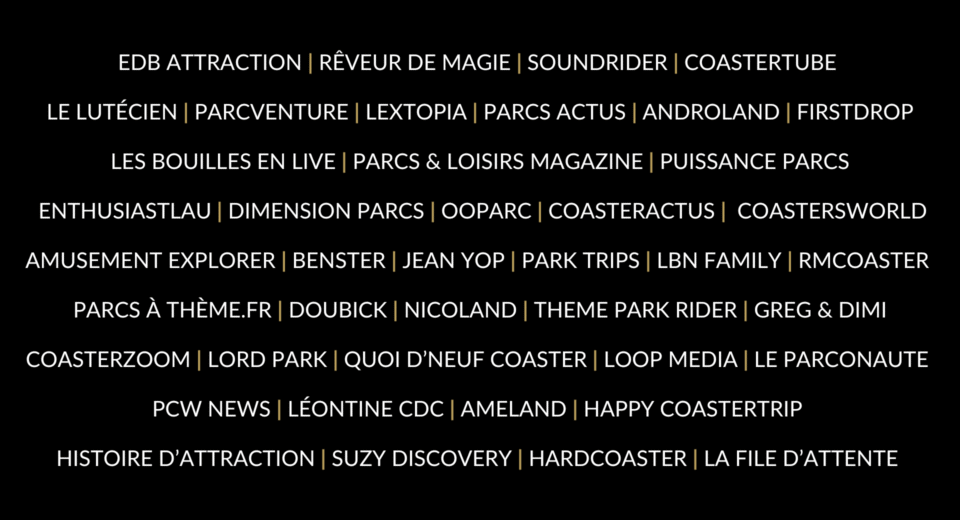 Parcs Fans Awards 2025 - Parcs Actus - Actualite des parcs d'attractions JURY AWARDS