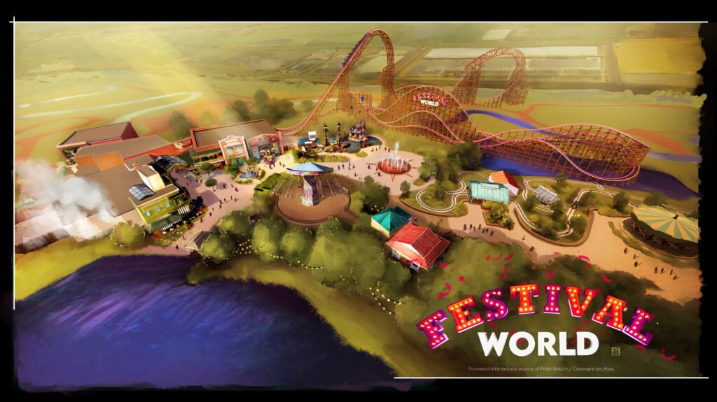 Walibi Belgium : Des nouveautés et des adieux jusqu’à 2028 ! - Parcs Actus - Actualite des parcs d'attractions 00 Festival World birdeye Final - Actualité des Parcs d'attractions - Parcs Actus